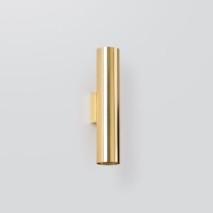 Wall Lamp Lagos 2 Polished Gold Double Wall Lights Great Lighting UK Ltd