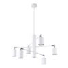 Chandelier Lemmi 6 White Modern Hanging Chandeliers Great Lighting UK Ltd