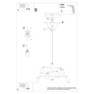 Chandelier Lemmi 6 White Modern Hanging Chandeliers Great Lighting UK Ltd