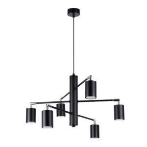 Multi Arm Ceiling Light Lemmi Six Light Black Black Chandeliers Great Lighting UK Ltd