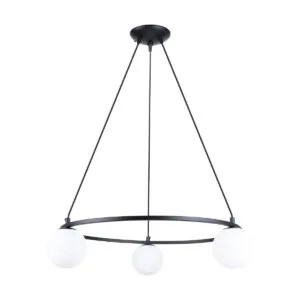 Yoli 3-Light Chandelier - Black Hallway Chandelier Great Lighting UK Ltd