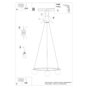 Chandelier Yoli 3 Modern Hanging Chandeliers Great Lighting UK Ltd