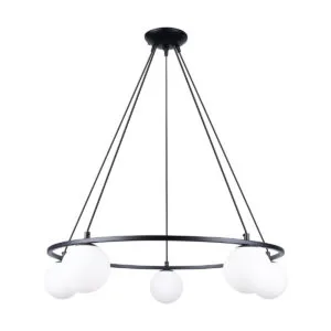 Yoli 5-Light Chandelier - Black Bedroom Chandelier Great Lighting UK Ltd