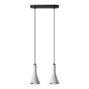 Concrete Pendant Light Rea Twin Industrial Pendant Lights Great Lighting UK Ltd