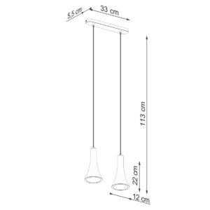 Pendant Lamp Rea 2 Concrete Multi Pendants Great Lighting UK Ltd