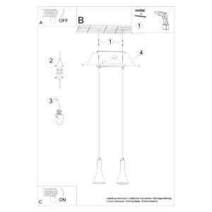 Pendant Lamp Rea 2 Concrete Multi Pendants Great Lighting UK Ltd