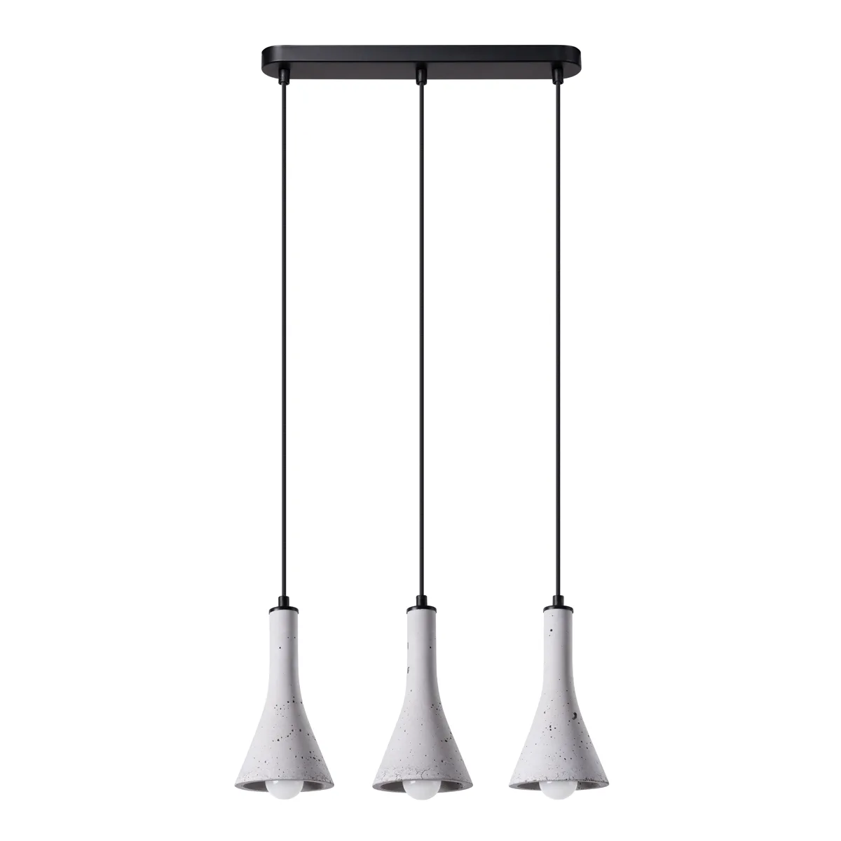 Concrete Pendant Light Rea Three Light Linear Industrial Pendant Lights Great Lighting UK Ltd