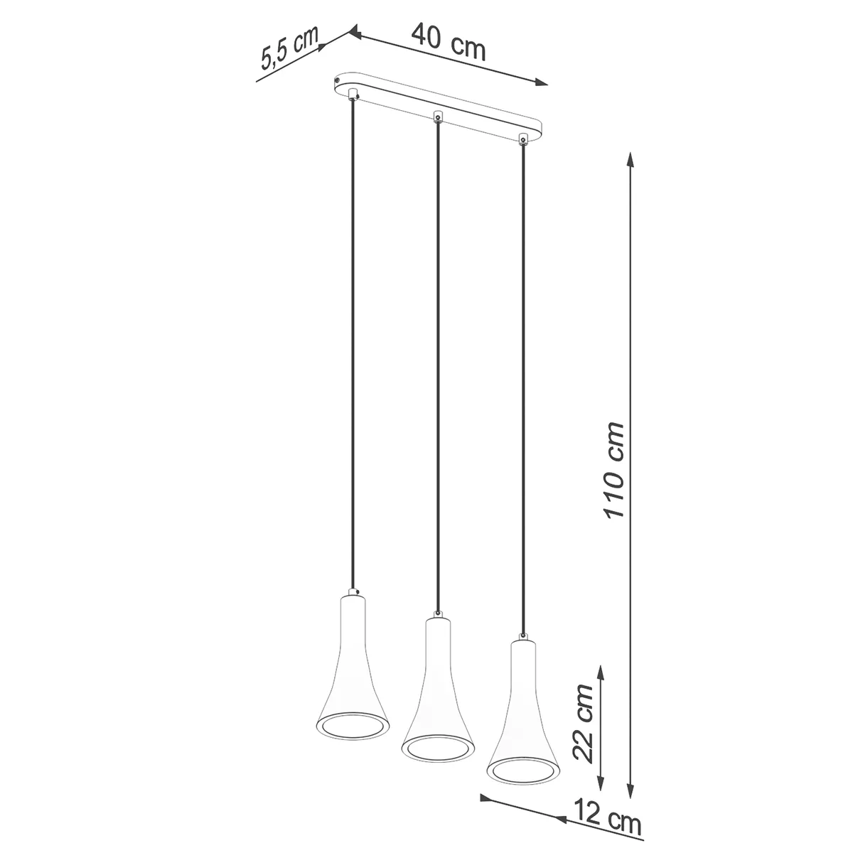 Concrete Pendant Light Rea Three Light Linear Industrial Pendant Lights Great Lighting UK Ltd