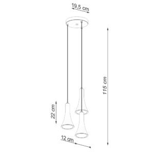 Pendant Lamp Rea 3p Concrete Multi Pendants Great Lighting UK Ltd