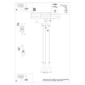 Pendant Lamp Rea 3p Concrete Multi Pendants Great Lighting UK Ltd