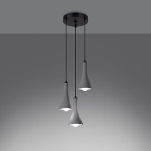 Pendant Lamp Rea 3p Concrete Multi Pendants Great Lighting UK Ltd