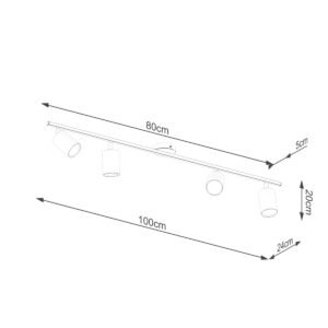 Ceiling Lamp Lemmi 4l White Track Lighting Great Lighting UK Ltd