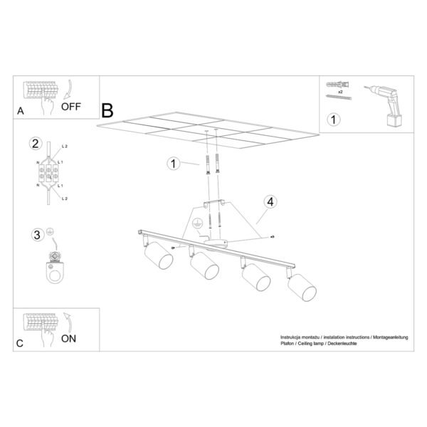 Ceiling Lamp Lemmi 4l White - Image 5