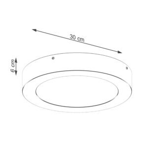 Onyx 30cm LED Ceiling Light - White / 3000K Modern Large Ceiling Lights Great Lighting UK Ltd