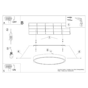 Onyx 30cm LED Ceiling Light - White / 3000K Modern Large Ceiling Lights Great Lighting UK Ltd