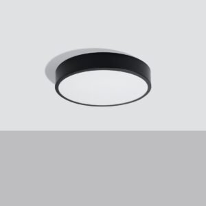 Onyx 40cm LED Ceiling Light - Black / 3000K Modern Large Ceiling Lights Great Lighting UK Ltd
