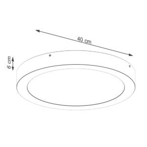 Onyx 40cm LED Ceiling Light - White / 3000K Hallway Ceiling Lights Great Lighting UK Ltd