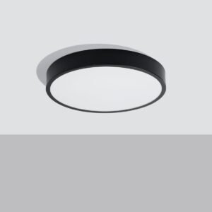 Onyx 50cm LED Ceiling Light - Black / 3000K Modern Large Ceiling Lights Great Lighting UK Ltd