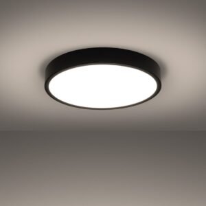 Onyx 50cm LED Ceiling Light - Black / 3000K Modern Large Ceiling Lights Great Lighting UK Ltd