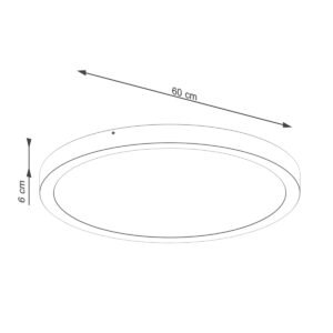Onyx 60cm LED Ceiling Light - Black / 3000K Bedroom Ceiling Lights Great Lighting UK Ltd