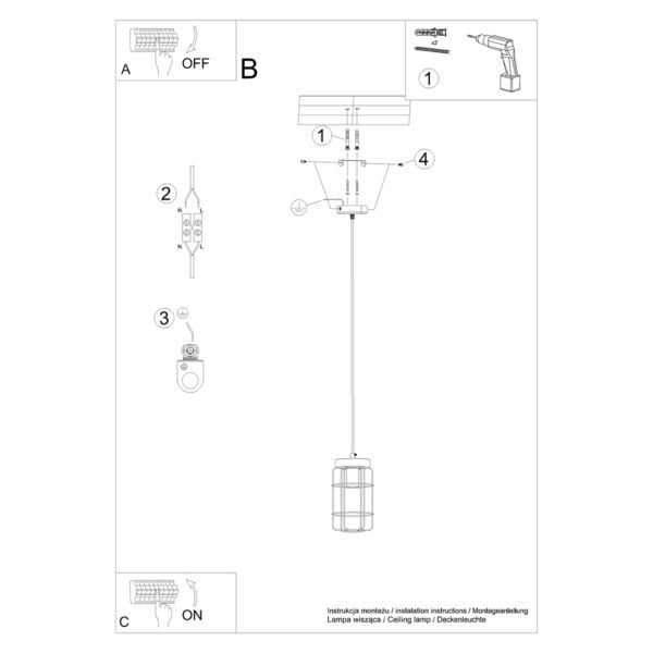 Pendant Lamp Gotto 1 Modern Single Pendants Great Lighting UK Ltd