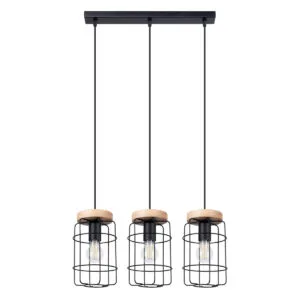 Wooden Pendant Light Gotto Three Light Kitchen Island Lighting Great Lighting UK Ltd