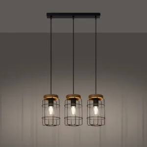 Wooden Pendant Light Gotto Three Light Kitchen Island Lighting Great Lighting UK Ltd