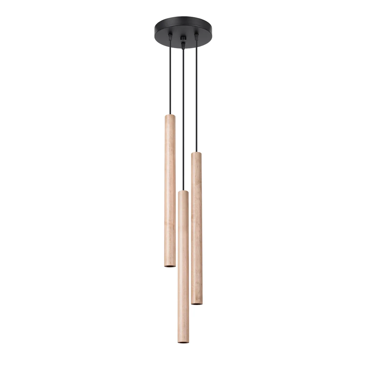 Wooden Pendant Light Pastelo Three Light Cluster Cylinder & Pendant Clusters Great Lighting UK Ltd