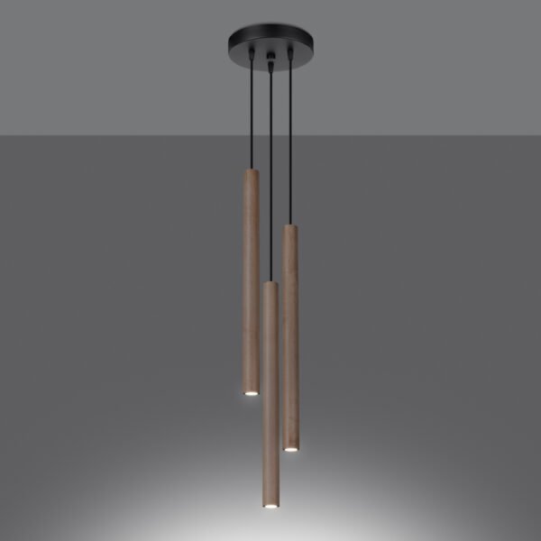 Pendant Lamp Pastelo 3p Wood - Image 3