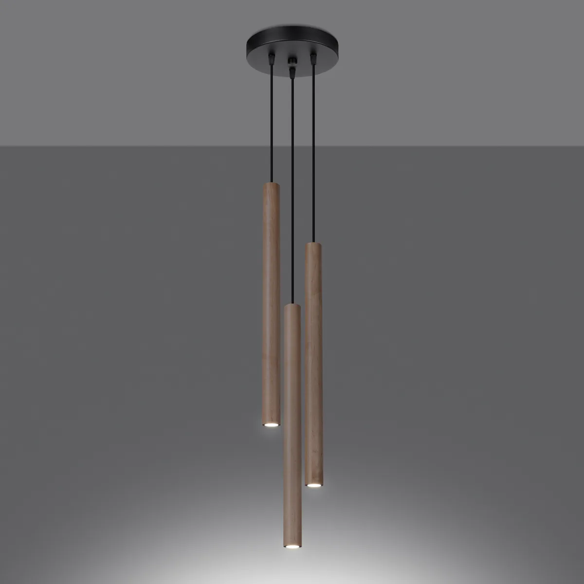 Wooden Pendant Light Pastelo Three Light Cluster Cylinder & Pendant Clusters Great Lighting UK Ltd