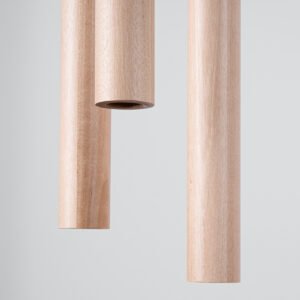 Pendant Lamp Pastelo 3p Wood Multi Pendants Great Lighting UK Ltd