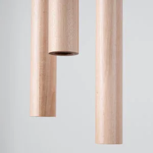 Wooden Pendant Light Pastelo Three Light Cluster Cylinder & Pendant Clusters Great Lighting UK Ltd