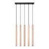 Pendant Lamp Pastelo 5l Wood Multi Pendants Great Lighting UK Ltd