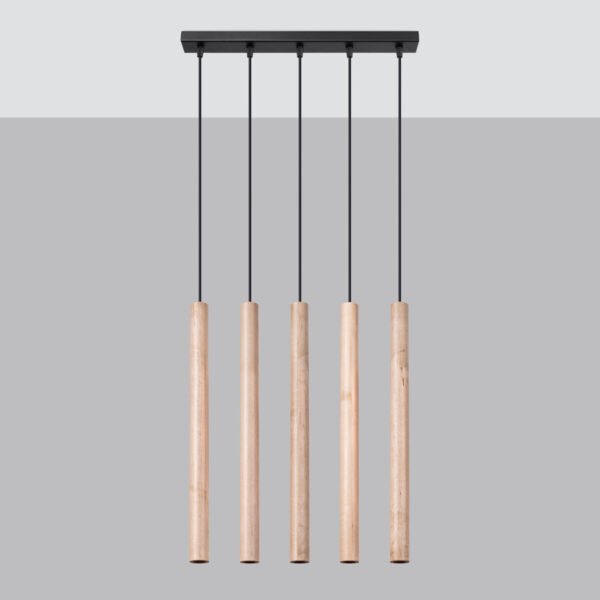 Pendant Lamp Pastelo 5l Wood - Image 2