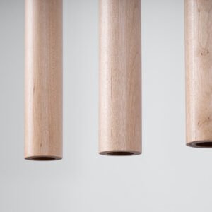 Pendant Lamp Pastelo 5l Wood Multi Pendants Great Lighting UK Ltd