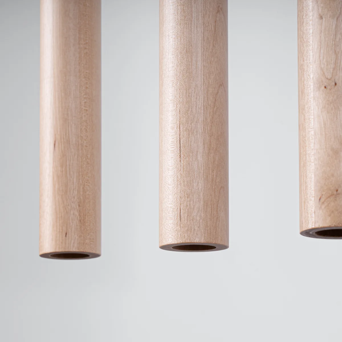 Wooden Pendant Light Pastelo Five Light Linear Bar & Linear Pendant Lights Great Lighting UK Ltd