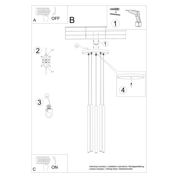 Pendant Lamp Pastelo 5p Wood - Image 6