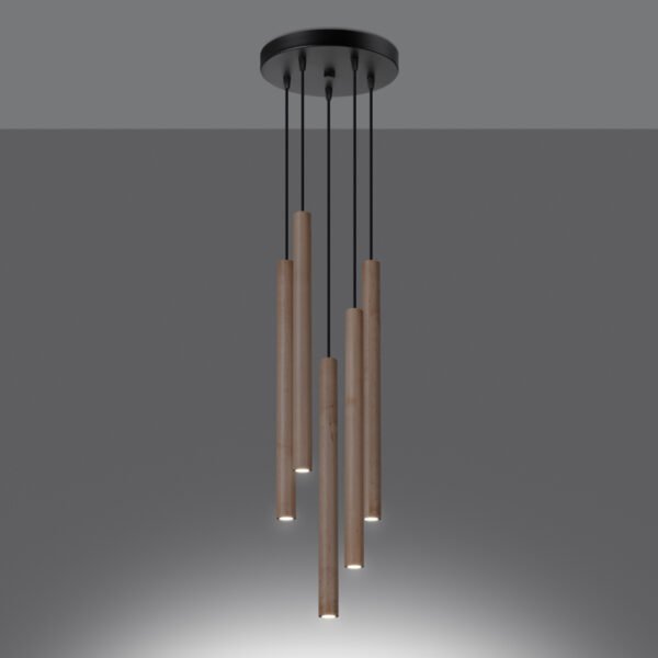 Pendant Lamp Pastelo 5p Wood - Image 3
