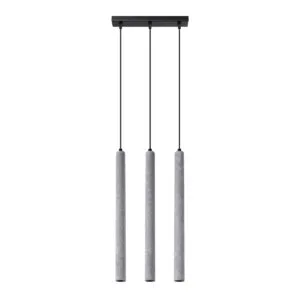 Concrete Pendant Light Pastelo Three Light Linear Bar & Linear Pendant Lights Great Lighting UK Ltd