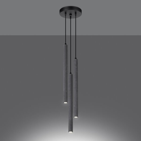 Pendant Lamp Pastelo 3p Concrete - Image 3