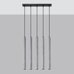 Pendant Lamp Pastelo 5l Concrete Multi Pendants Great Lighting UK Ltd