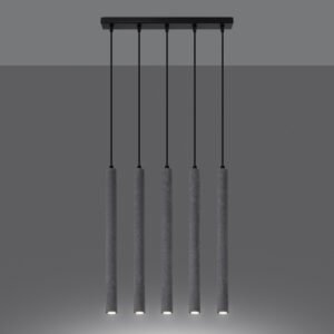Pendant Lamp Pastelo 5l Concrete Multi Pendants Great Lighting UK Ltd