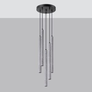 Pendant Lamp Pastelo 5p Concrete Multi Pendants Great Lighting UK Ltd