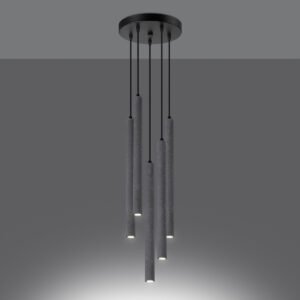 Pendant Lamp Pastelo 5p Concrete Multi Pendants Great Lighting UK Ltd