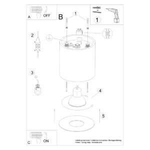 Ceiling Lamp Mika Grey Single Ceiling Lights Great Lighting UK Ltd