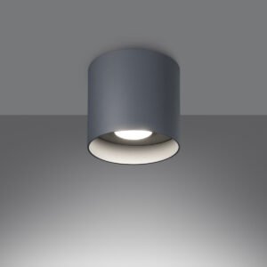 Ceiling Lamp Mika Grey Single Ceiling Lights Great Lighting UK Ltd