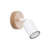 Wall Lamp Verdo White / Wood Single Wall Lights Great Lighting UK Ltd