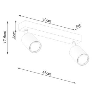 Ceiling Lamp Verdo 2 White Track Lighting Great Lighting UK Ltd