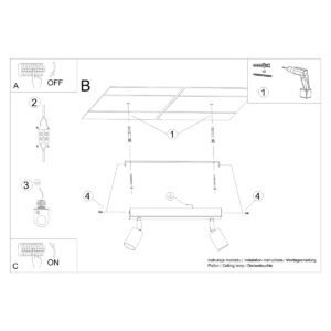 Ceiling Lamp Verdo 2 White Track Lighting Great Lighting UK Ltd