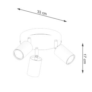 Verdo Three Light White Ceiling Spotlight 3 Light Spotlights Great Lighting UK Ltd
